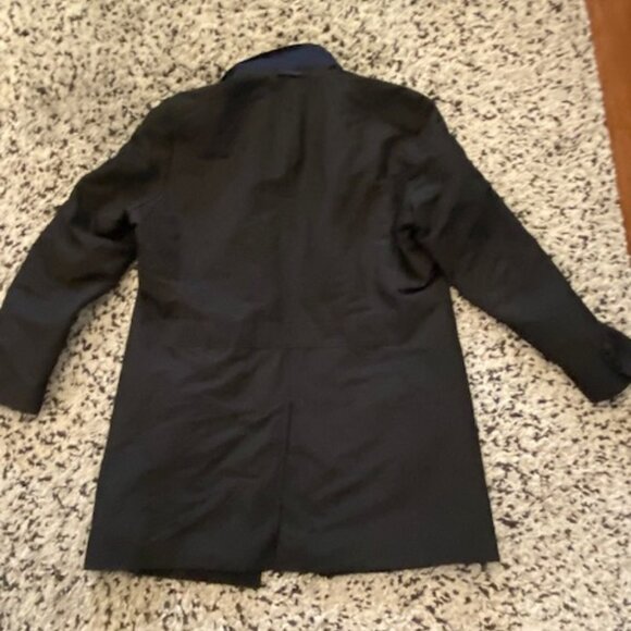 Strellson Mens Black lined Coat Jacket 46R XXL Switzerland concealed Hood - Picture 7 of 16